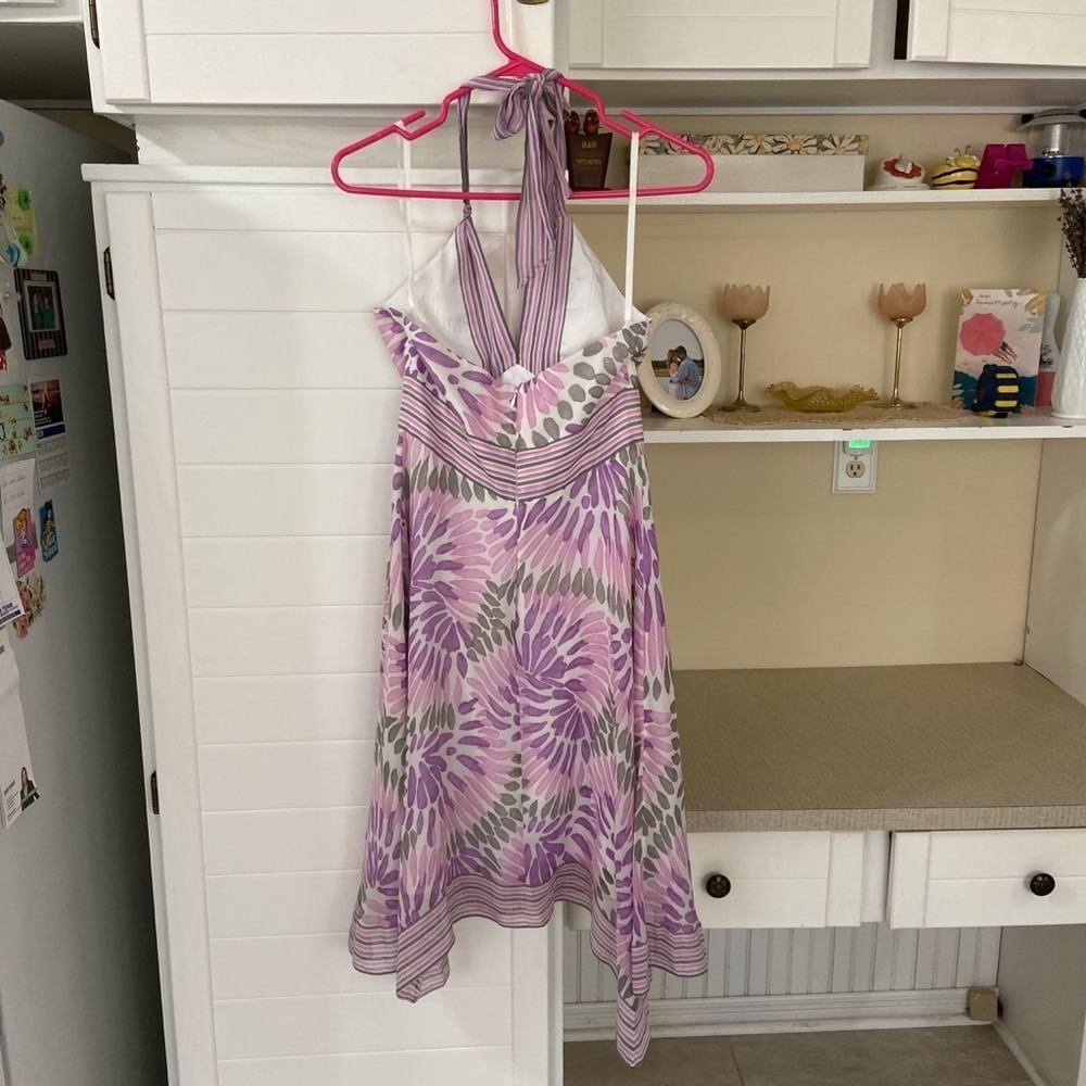 Purple and Pink Halter Dress - Picture 3 of 4